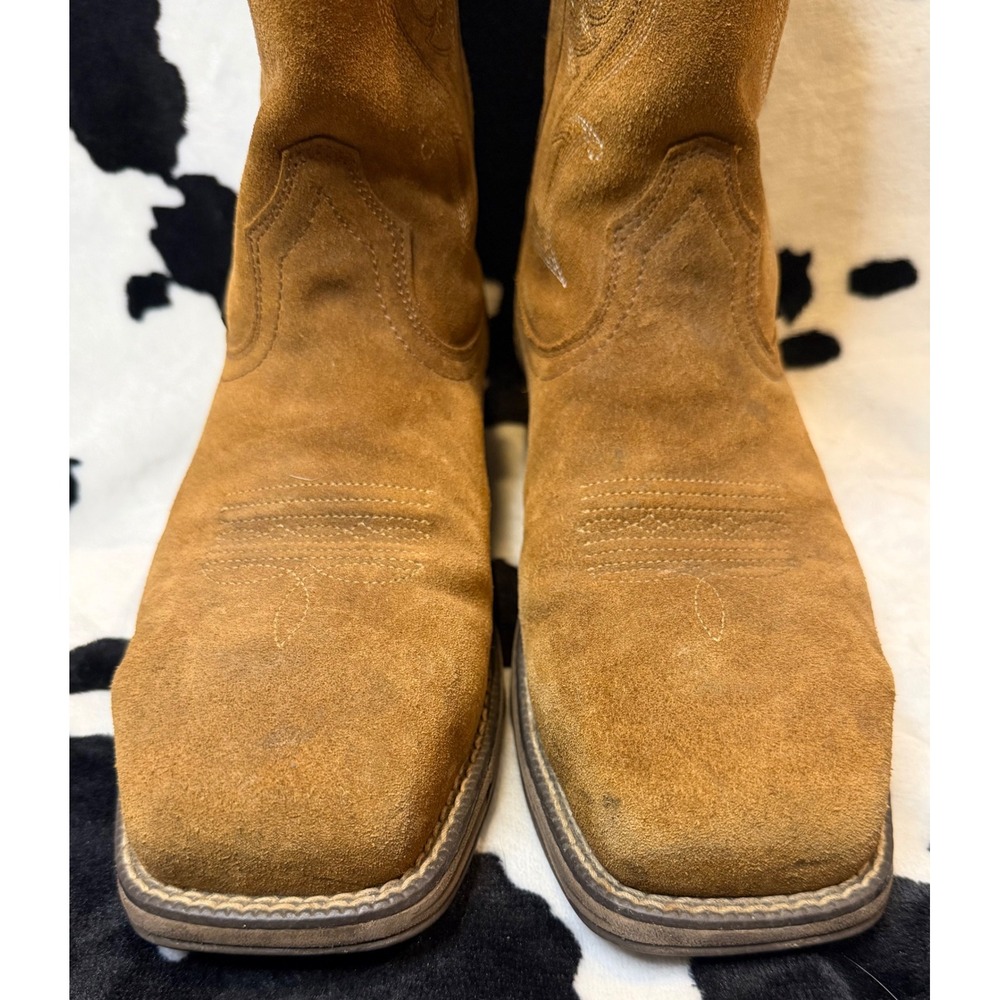 Ariat Anthem Composite Toe Western Work Boots Suede Chipmunk Brown Women's‎ 7 - Picture 6 of 9